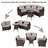 Slaveyka 4 - Person Patio Conversation Sets with Cushions