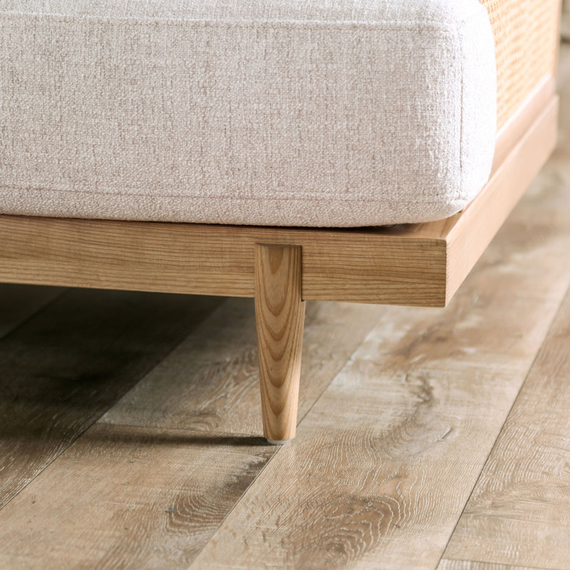Delynne Upholstered Armchair, Light Oak