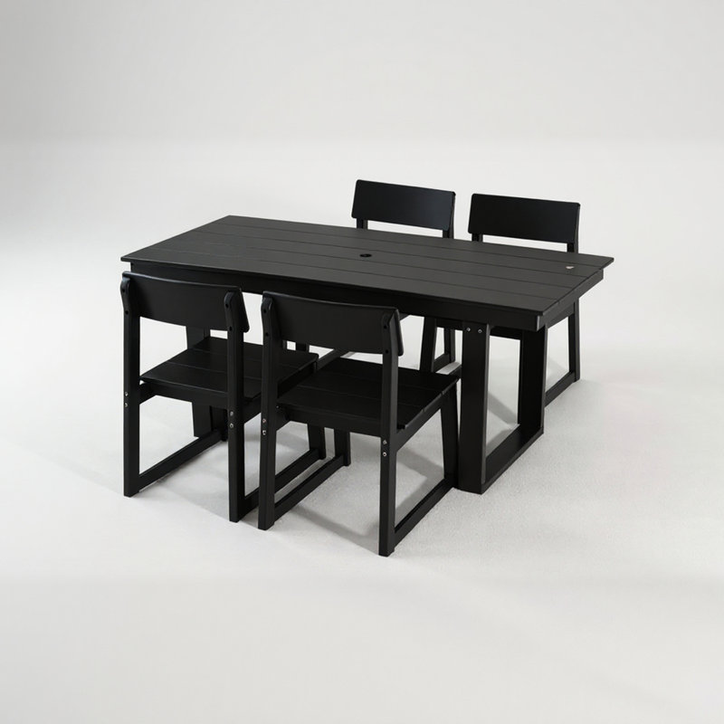 5-Piece HDPE Outdoor Dining Set