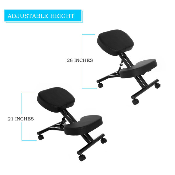 Inbox Zero Friedgard Adjustable Height Ergonomic Kneeling Chair with Wheels