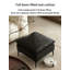 Repose-pieds en cuir noir avec repose-pieds