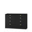 Commode double 8 tiroirs pour chambre à coucher avec DEL
