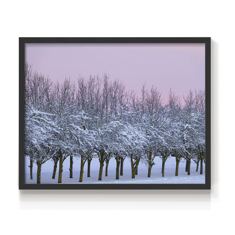 La beauté de l'hiver - reproduction encadrée - réversible, H 11 po x l 14 po, Noir, noir, noir, noir