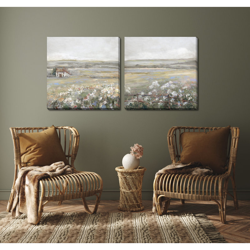 «Soft Summer Meadow II», art mural sur toile
