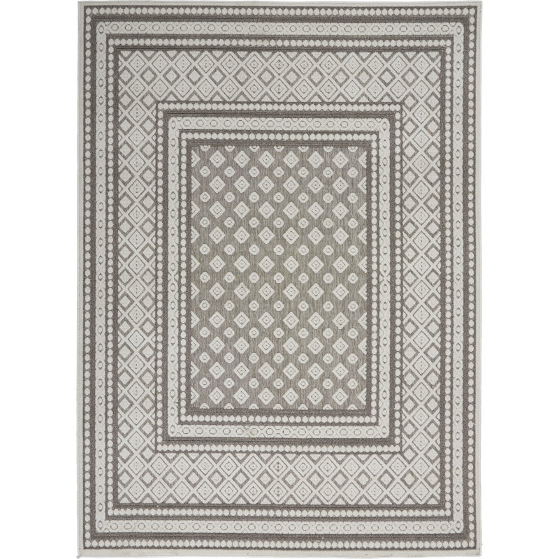 Tapis gris moderne Romelia, Rectangle 4 pi x 6 pi