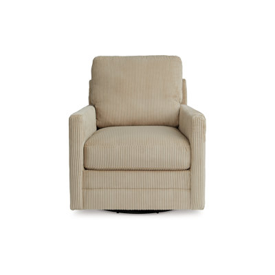 Lipo Swivel Accent Chair, Corduroy, 30 Inch, Plush Cushions