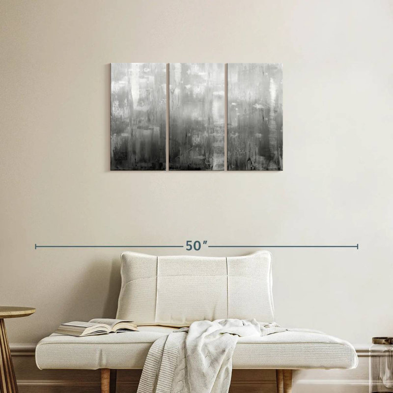 Textural In Grey, 20" H x 33" W