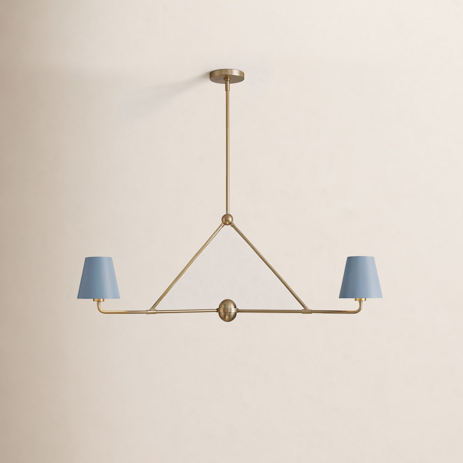 Kinston 2-Light Chandelier, Blue