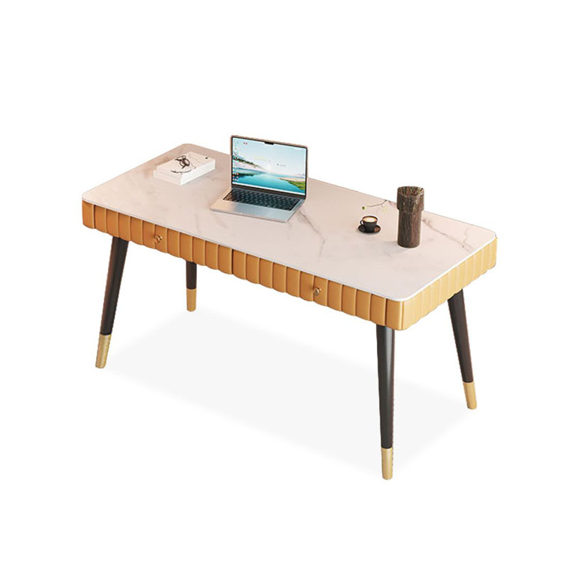 Bureau moderne moderne, H 29,53 po x l 55,12 po x P 23,62 po, Black; Gold; Orange; White