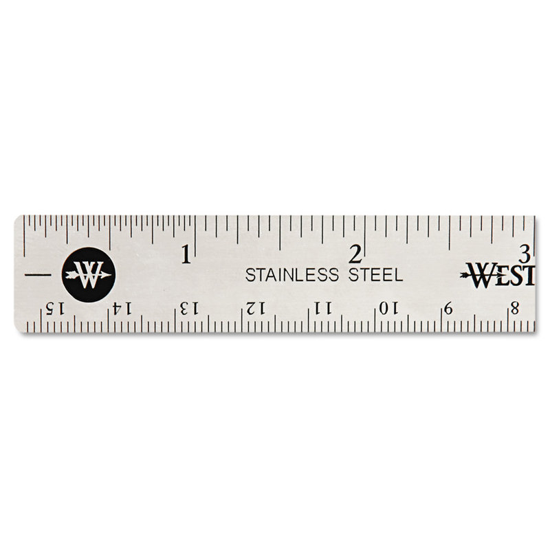 Règle de bureau en acier inoxydable westcott