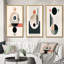 Lovely Moon Rhythms Retro Geometric Minimalisme II - ensemble d'art mural abstrait transitionnel de 3-1938895329-1938895334
