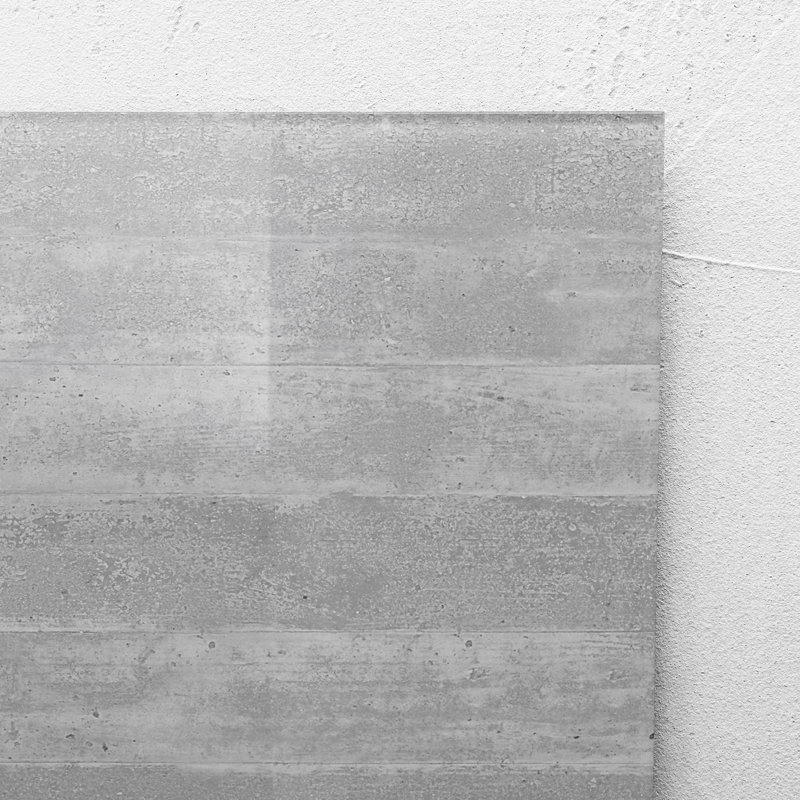 Artverum Wall Mounted Magnetic Unframed Glass Board, 46cm H x 91cm W x 91cm L