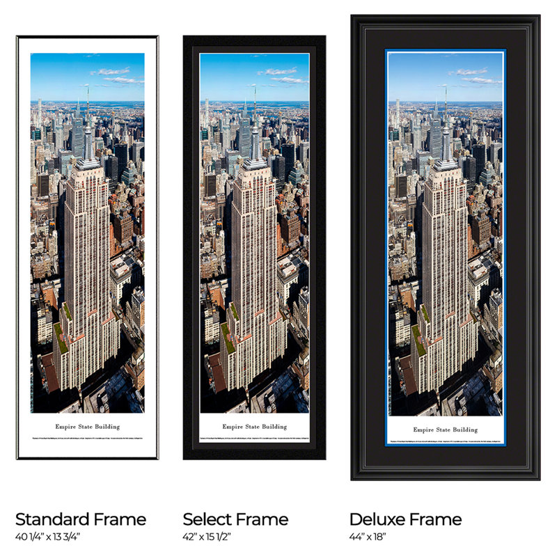Impression panoramique Empire State Building, H 13,5 po x l 40 po, Papier