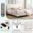 Cocoon King Size Upholstered Platform Bed with Wingback Headboard - Beige Fabric, Solid Wood Legs & Noise-Free Design, 500 lb Capacity