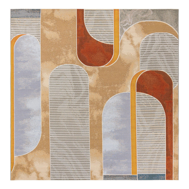 Keazia Indoor/Outdoor Area Rug, Square 7'10"