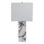 Lampe de table 24 x 12 po en albâtre, blanc