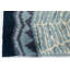 Tapis ivoire, bleu, mauve en laine fait à la main Vintage Art Deco