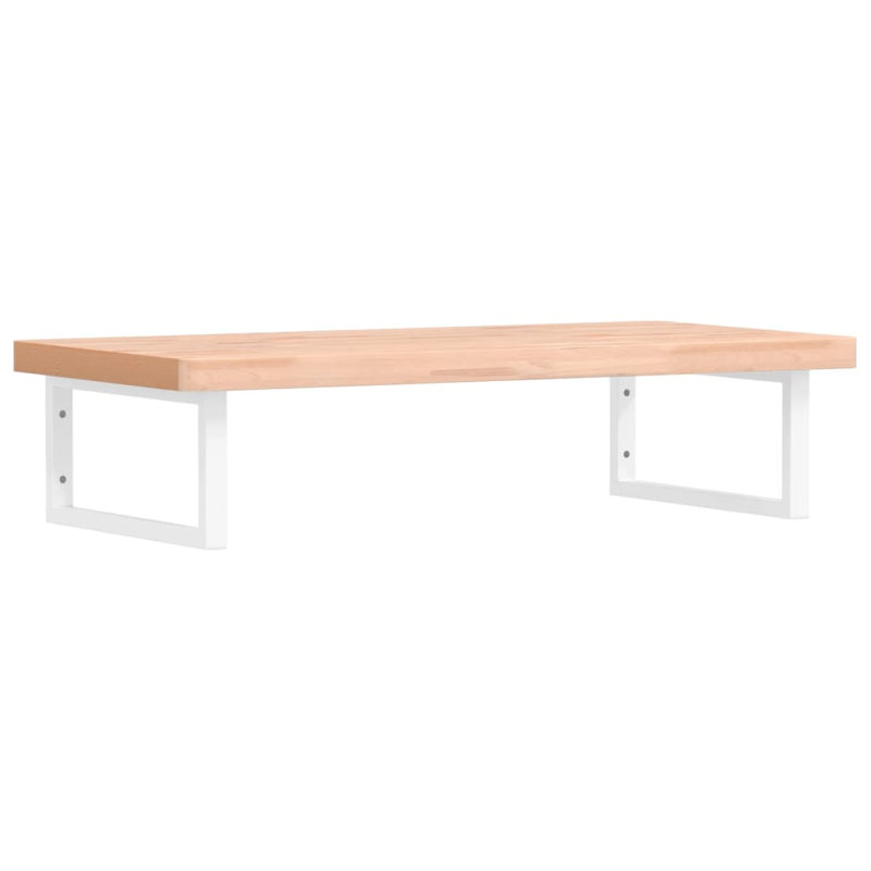 Bryonna 100cm Solid Wood Bathroom Vanity Top, Beech/White
