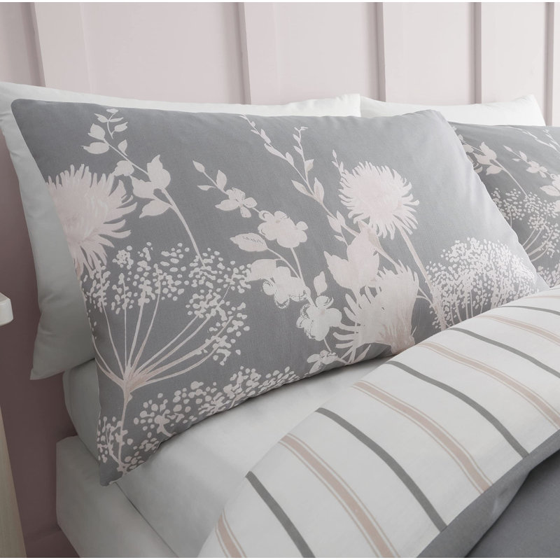 Machine Woven Sheet Set, Pink Grey