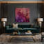 «Gradient Abstract 24», art mural sur toile rouge-1279022219