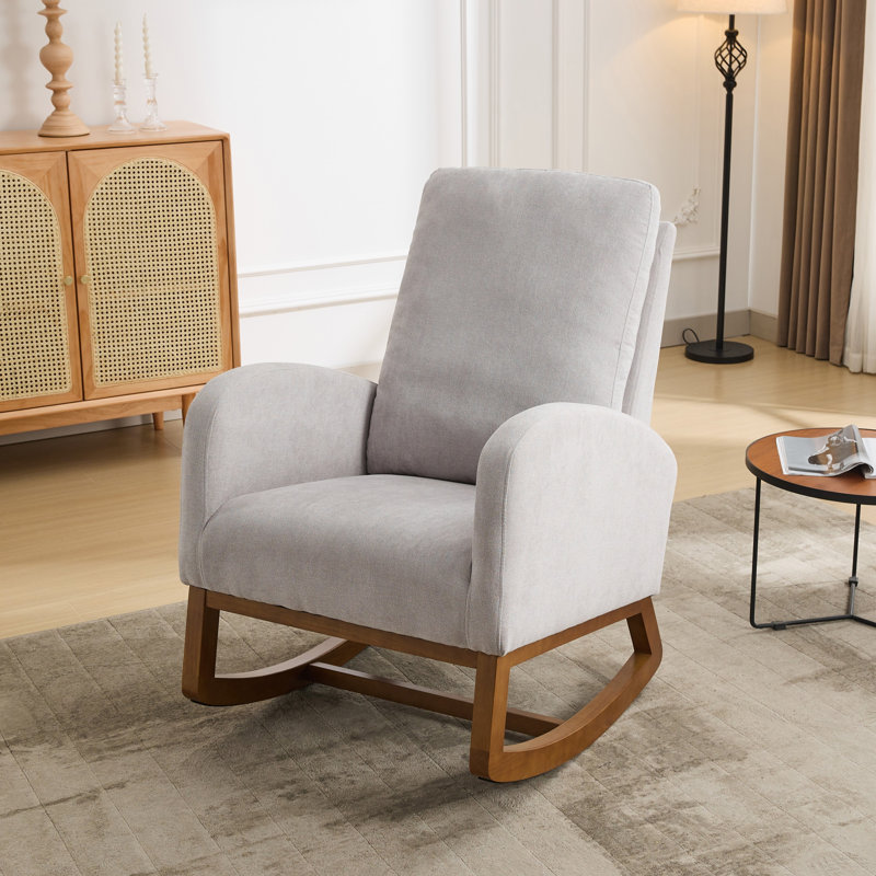 Chaises berçantes, Polyester gris clair