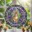 Panneau de vitrail en verre coloré Lapin ， 7,8H-951810358