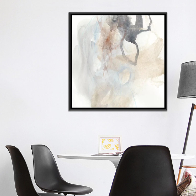 « supposition iii », reproduction sur toile, H 18 po x l 18 po x P 1,5 po, Toile avec cadre noir, Pas de tapis