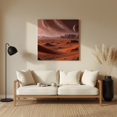 Art mural en métal Space Mars