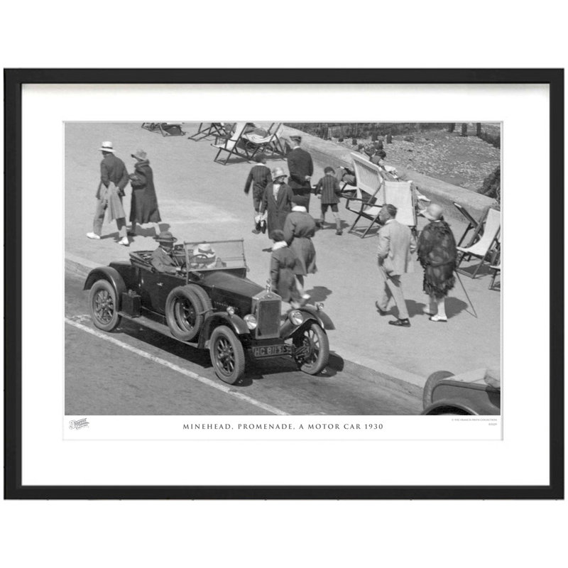Minehead, Promenade, A Motor Car 1930 - Single Picture Frame Print, 40cm H x 50cm W x 2.3cm D
