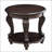 22'' Two Tone Round End Table,Solid Wood Sofa Side Table with Shelf,Living Room Corner Table Easy Assemble, Espresso-1539963277