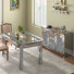 DeGrailly Mirrored Glass Dining Table & 3-Drawer Sideboard Set Crystal Diamond Home Decor