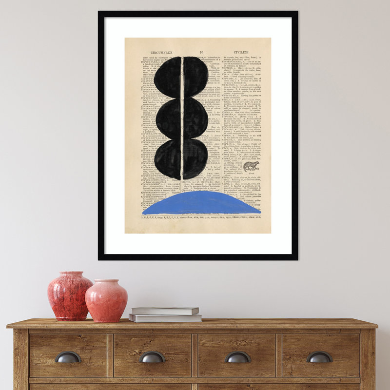 Modern Definition II by W. Stramel, 35.38" H x 28.38" W x 0.88" D, Black Framed Paper