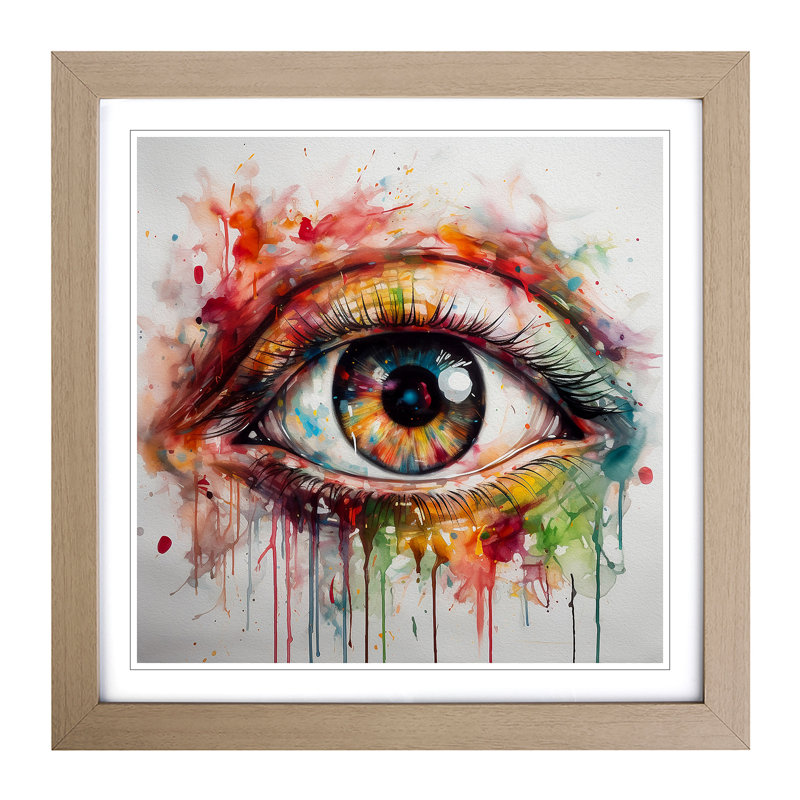 Single Picture Frame Print on Wood, Oak