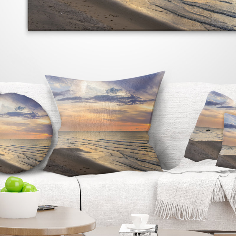 Coussin Calm Sunset, 16 po x 16 po, Coussin décoratif