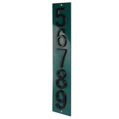 Plaque d'adresse verticale en aluminium Royal Shade