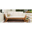 Lit de jour de patio extensible avec coussins et coussins recouverts de tissu aquatique doux de 2,8 po d'épaisseur, 3 coussins multifonctionnels à positions réglables, pour patio de jardin, cadre