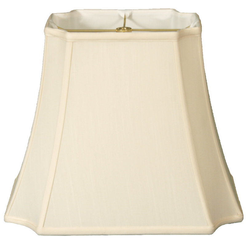 Abat-jour cloche en soie / shantung (araignée), Coquille d'œuf / Blanc cassé, H 13 po x l 17 po x P 17 po