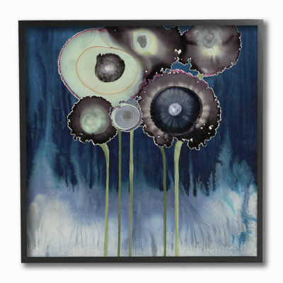 « anti-gouttes », peinture bleue abstraite