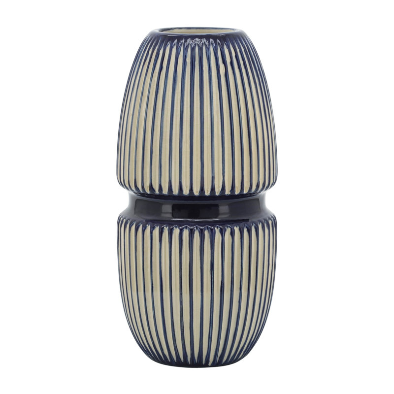 Handmade Ceramic Table Vase, 12.2" H x 5.91" W x 5.91" D