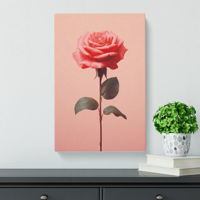 Rose Minimalism No.3 - Wrapped Canvas