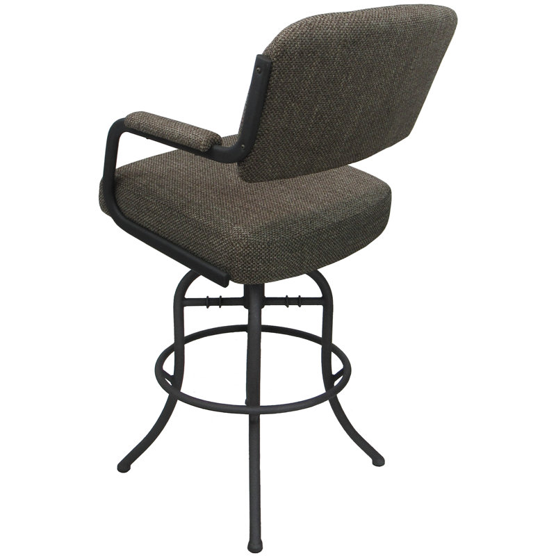 Tabouret de bar pivotant 30 po Jomiah, Brun, Gris