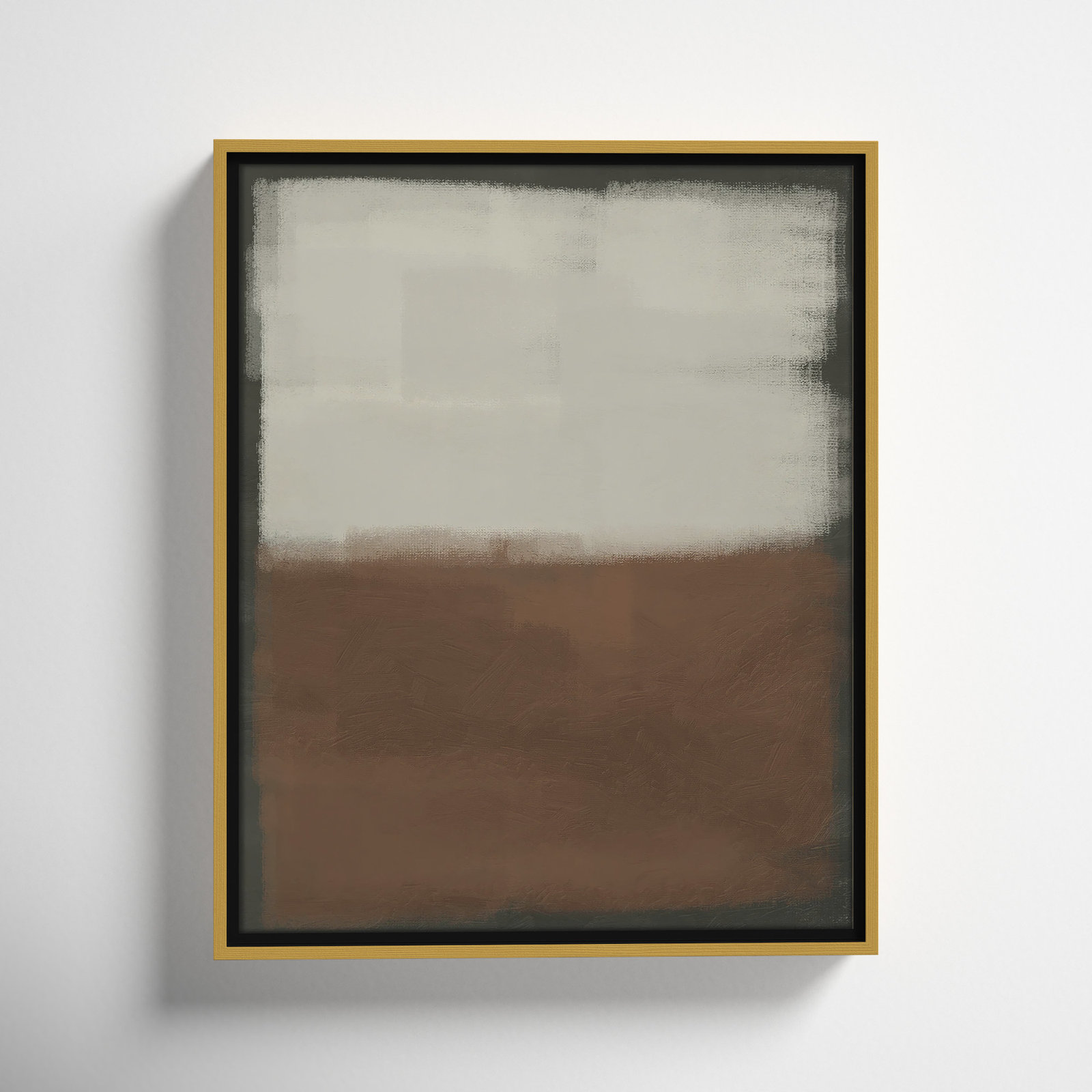 Alabaster Burst 2 - Floater Frame Print on Canvas, Gold , 21.5" H x 17.5" W x 2" D