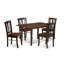 Ensemble de table de salle à manger 5 pièces pour 4 personnes comprenant une table de cuisine rectangulaire avec rallonge papillon et 4 chaises de salle à manger, acajou-1753042035-1753042034-1753042029