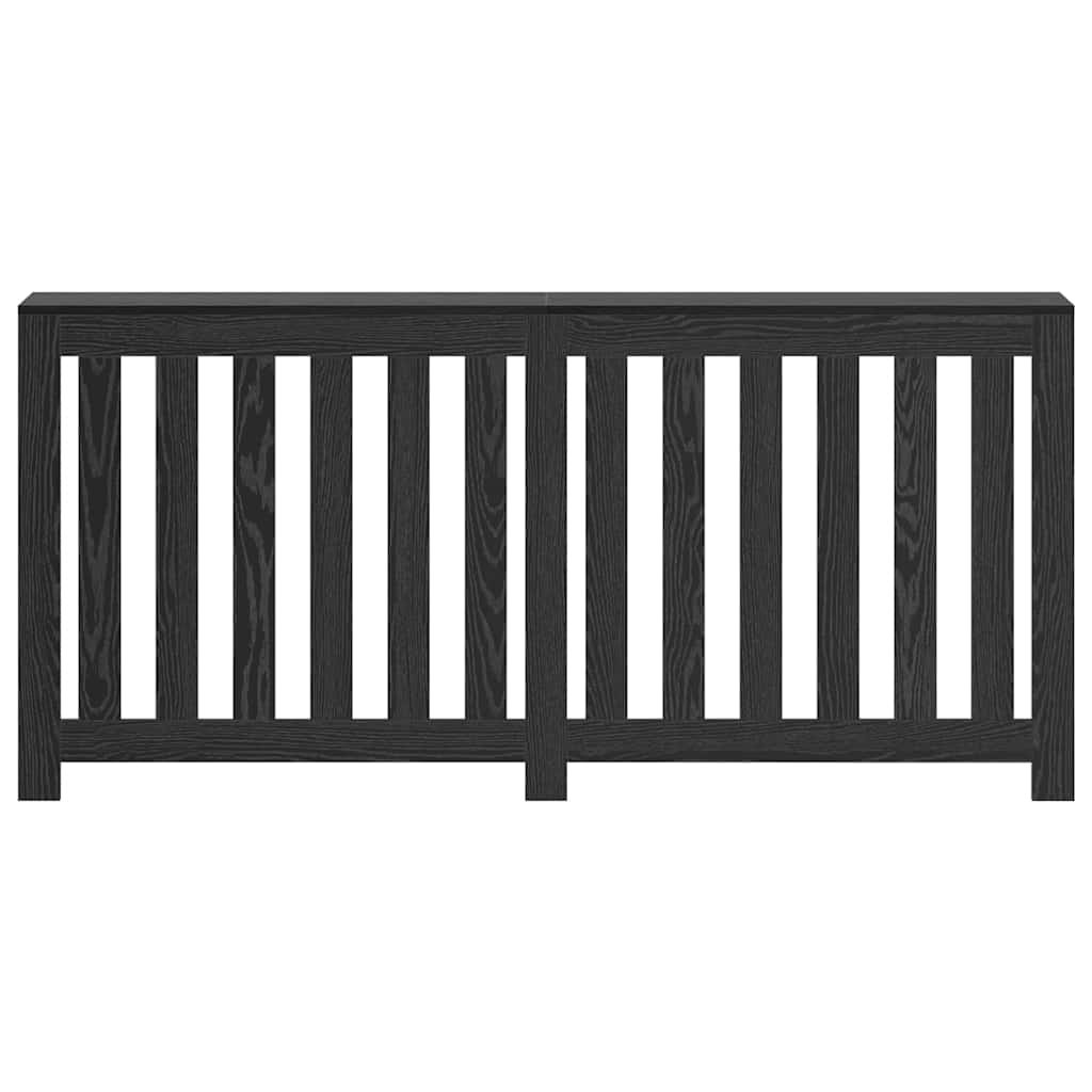 Vidaxl Radiator Cover Black Oak 175 X 20 X 82 Cm