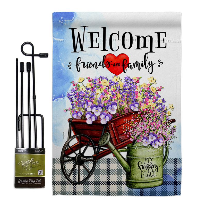 Double Sided 18.5'' H x 13'' W Polyester Flag Set