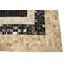 Tapis oriental beige moderne en cuir et en similicuir 5X8-1023551614