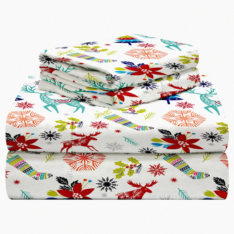 CozyCotton FlannelJoySheet Set- DeepPocketsSoftFitElasticComfyBrushed
