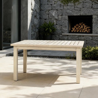 Table basse d'extérieur rectangulaire en acacia