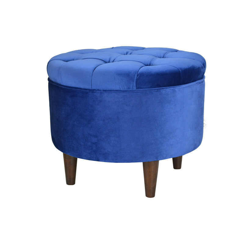 Larabee Upholstered Ottoman, Indigo