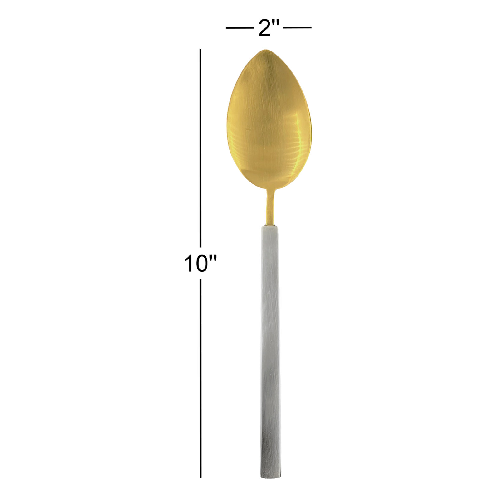 Hvar Stainless Steel Serving Spoon, Silver/Gold